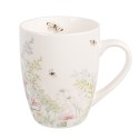 Clayre & Eef Tazza 350 ml Bianco Porcellana Fiori