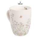 Clayre & Eef Mug 350 ml White Porcelain Flowers
