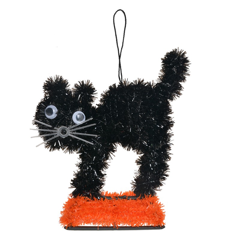 Clayre & Eef Halloween Decoration Cat 13x5x14 cm Black Plastic