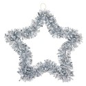 Clayre & Eef Christmas Decoration Star 45x2x45 cm Silver colored Plastic