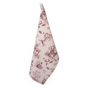 Clayre & Eef Tea Towel  50x70 cm White Pink Cotton Reindeers