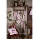 Clayre & Eef Tea Towel  50x70 cm White Pink Cotton Rectangle Reindeer