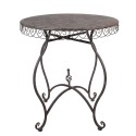 Clayre & Eef Table de bistrot Ø 70x75 cm Marron Fer Rond