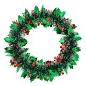 Clayre & Eef Corona di Natale Ø 35 cm Verde Plastica