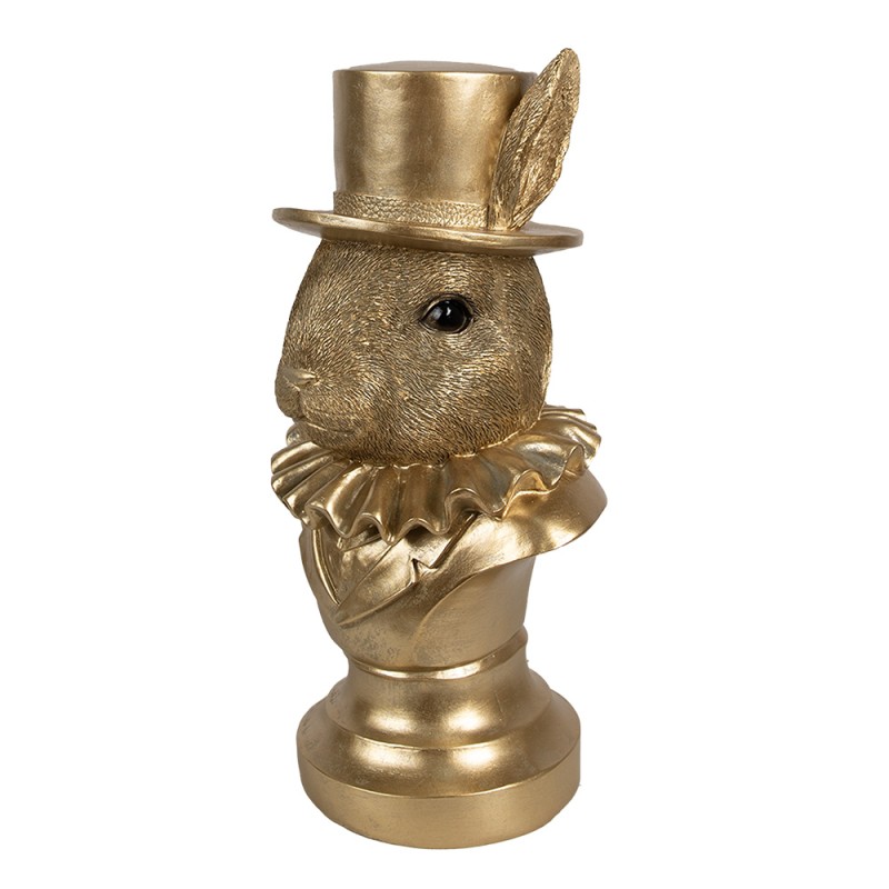 Clayre & Eef Figurine Rabbit 35 cm Gold colored Polyresin