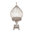 Clayre & Eef Bird Cage Decoration Ø 36x69 cm Beige Iron