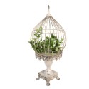 Clayre & Eef Bird Cage Decoration Ø 36x69 cm Beige Iron