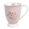 Clayre & Eef Mug 300 ml Pink Purple Porcelain Roses