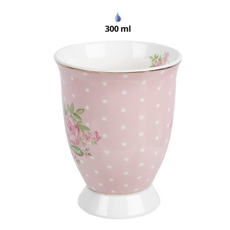 Clayre & Eef Tazza 300 ml Rosa Viola Porcellana Rose