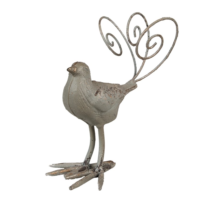 Clayre & Eef Decorative Figurine Bird 17x10x20 cm Green Iron