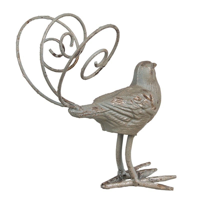 Clayre & Eef Decorative Figurine Bird 17x10x20 cm Green Iron