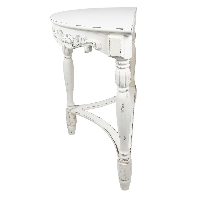 Clayre & Eef Sidetable  106x48x87 cm Wit Hout