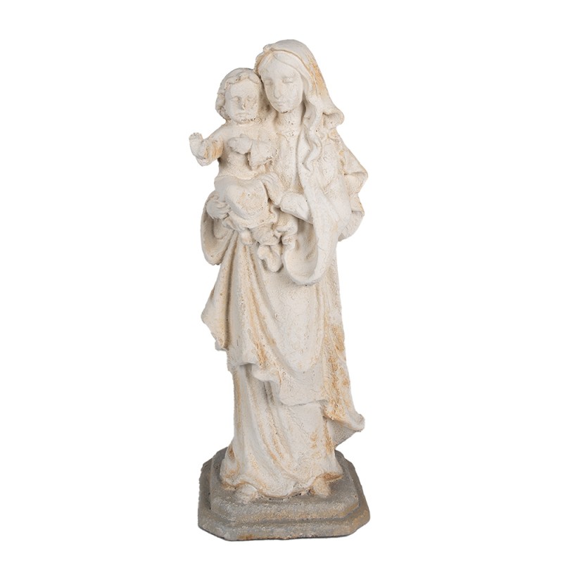 Clayre & Eef Figur Maria 55 cm Beige Keramikmaterial