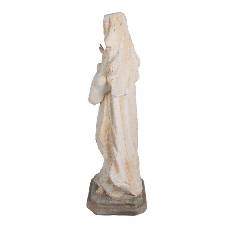 Clayre & Eef Figurine Marie 55 cm Beige Matériau céramique