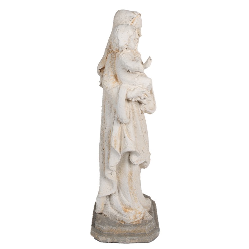 Clayre & Eef Statuetta Maria 55 cm Beige Materiale ceramico