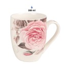 Clayre & Eef Mug set de 4 300 ml Rose Porcelaine Roses