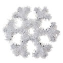 Clayre & Eef Décoration de Noël Flocon de neige 29x29x1 cm Blanc Plastique