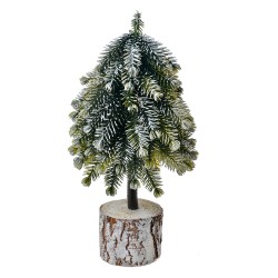 Clayre & Eef Christmas Decoration Christmas Tree 11x11x25 cm Green Plastic