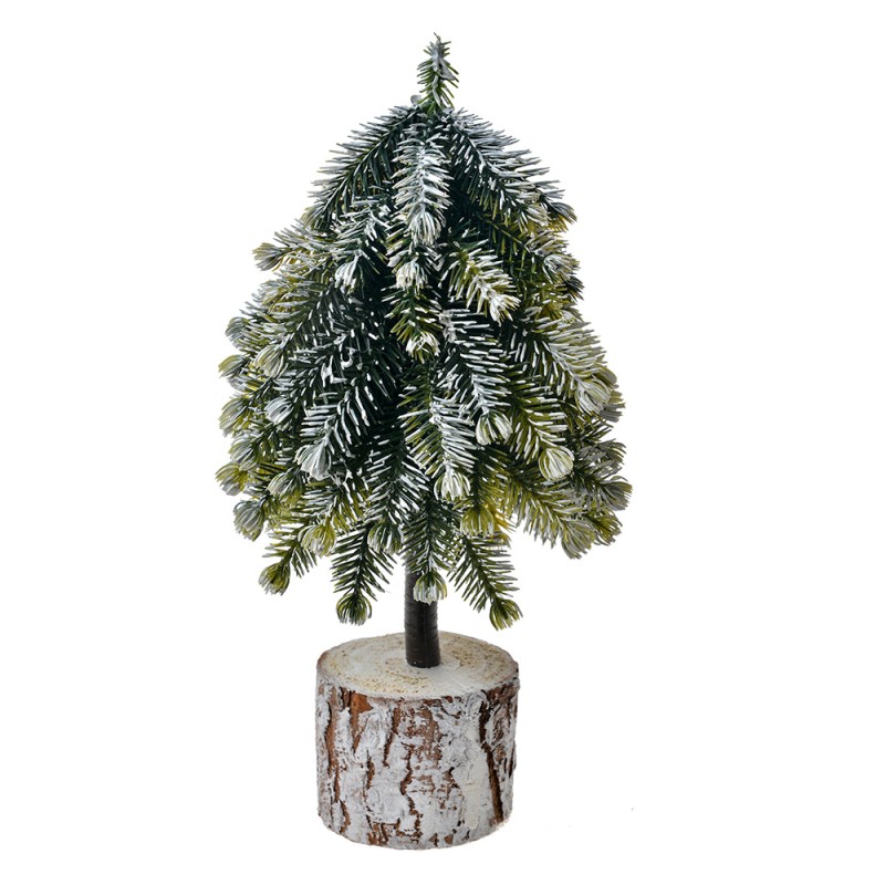 Clayre & Eef Decorazione di Natalizie Albero di Natale 11x11x25 cm Verde Plastica