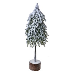Clayre & Eef Christmas Decoration Christmas Tree 20x15x53 cm Grey White Plastic