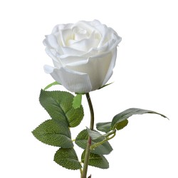 Clayre & Eef Kunstblume Rose 44 cm Weiß Kunststoff
