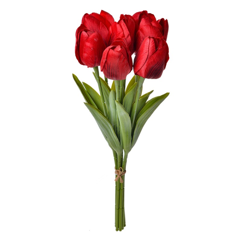 Clayre & Eef Artificial Flower Tulip 32 cm Red Plastic