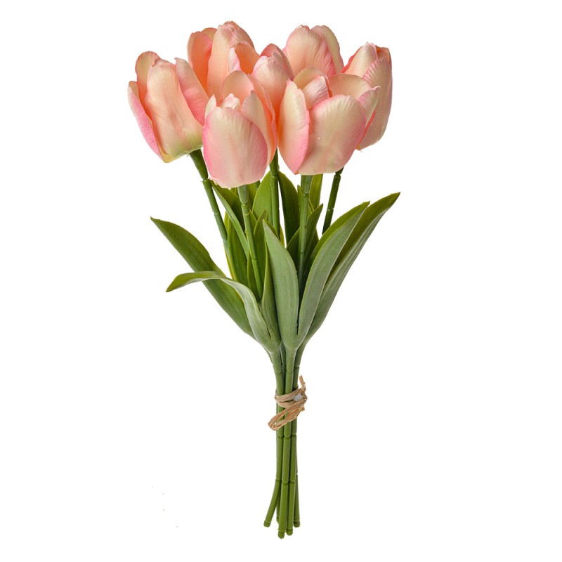 Clayre & Eef Fiore artificiale Rosa 32 cm Bianco Rosa  Plastica