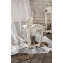 Clayre & Eef Lanterna  26x26x47 cm Beige Ferro Vetro