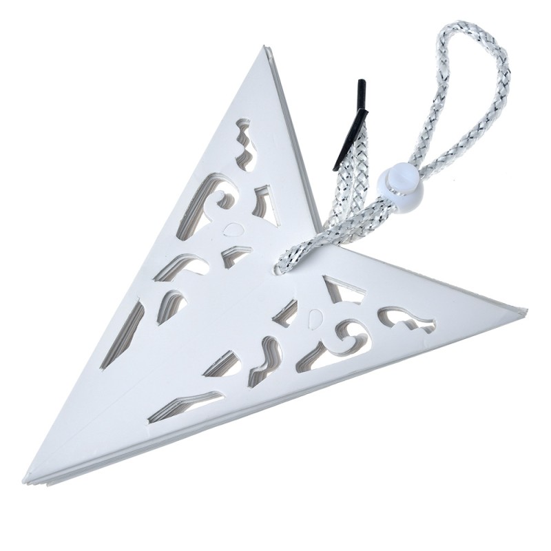 Clayre & Eef Hanging star 30x10x30 cm White Paper