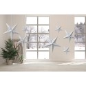 Clayre & Eef Hanging star 30x10x30 cm White Paper
