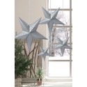 Clayre & Eef Hanging star 45x15x45 cm Silver colored Paper