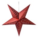Clayre & Eef Hanging star 90x20x90 cm Red Paper