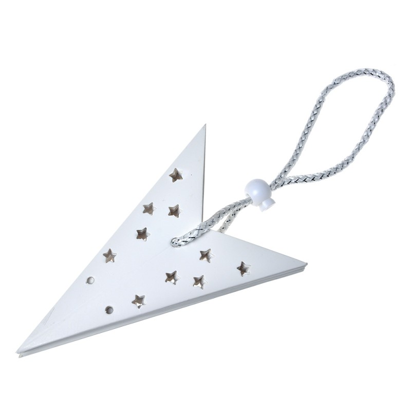 Clayre & Eef Hanging star 30x8x30 cm White Paper