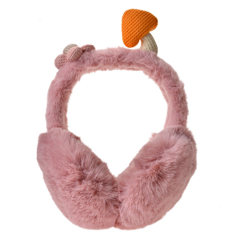 Clayre & Eef Earmuffs for Girls Pink Plush Mushrooms