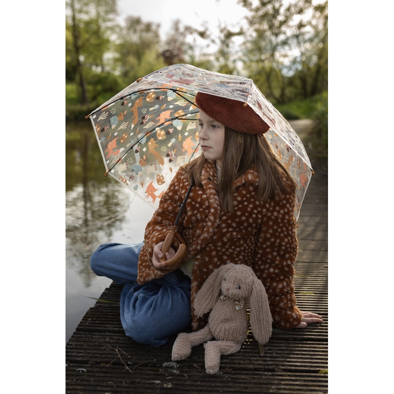 Juleeze Parapluie pour enfants Ø 65x65 cm Orange Plastique Animaux