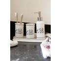 Clayre & Eef Bathroom Set Set of 4 Beige Ceramic Le bain