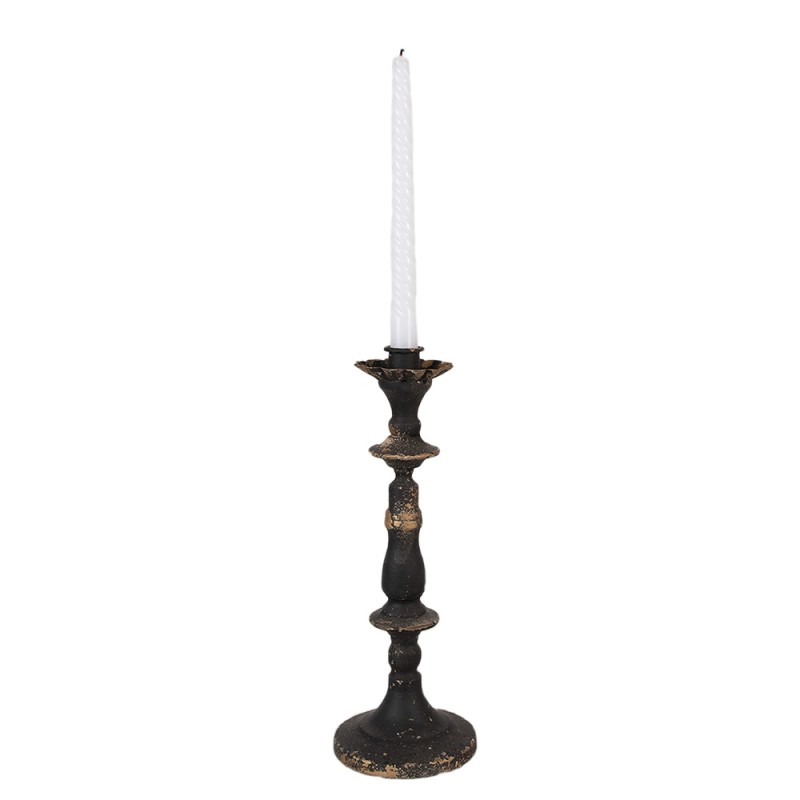 Clayre & Eef Kerzenständer 30 cm Schwarz Goldfarbig Eisen
