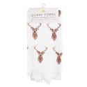 Clayre & Eef Guest Towel 40x66 cm Beige Brown Cotton Deer