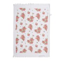 Clayre & Eef Guest Towel 40x66 cm White Pink Cotton Roses