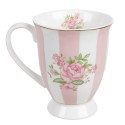 Clayre & Eef Mug 300 ml Pink Purple Porcelain Roses