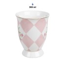 Clayre & Eef Mug 300 ml Pink White Porcelain Roses
