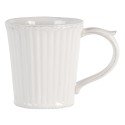 Clayre & Eef Tazza 250 ml Bianco Dolomia Rotondo
