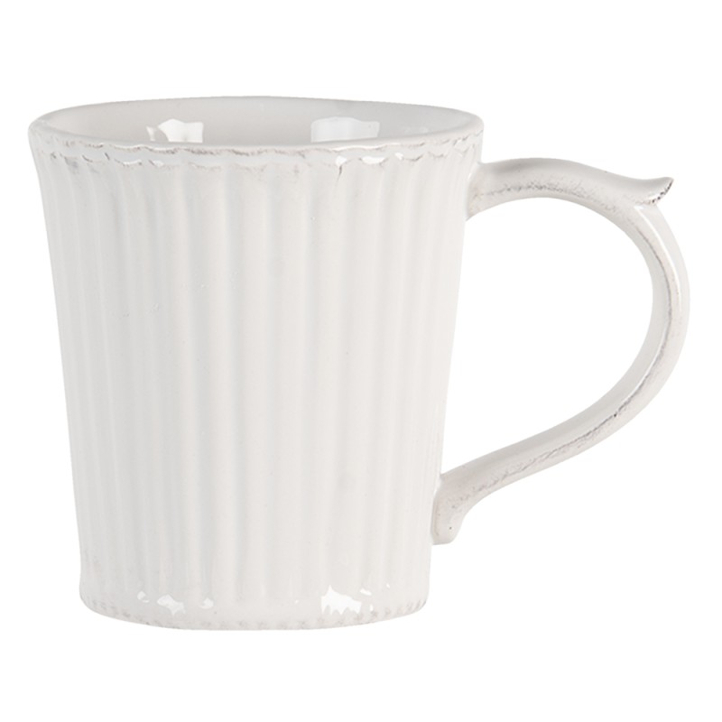 Clayre & Eef Mug 250 ml Blanc Dolomite Rond
