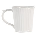 Clayre & Eef Mug 250 ml Blanc Dolomite Rond