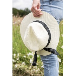Juleeze Hoed Dames  Maat: 58 cm Beige Papierstro