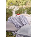 Clayre & Eef Plaid 125x150 cm Beige Blu  Cotone Zigzag