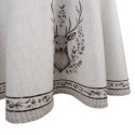 Clayre & Eef Tablecloth Ø 170 cm Beige Cotton Round Deer
