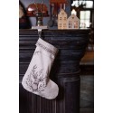 Clayre & Eef Calze di Natale 30x40 cm Beige Cotone Cervo