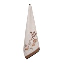 Clayre & Eef Asciugamani da cucina 50x70 cm Beige Cotone Funghi