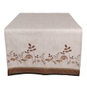 Clayre & Eef Chemin de table 50x140 cm Beige Coton Champignons